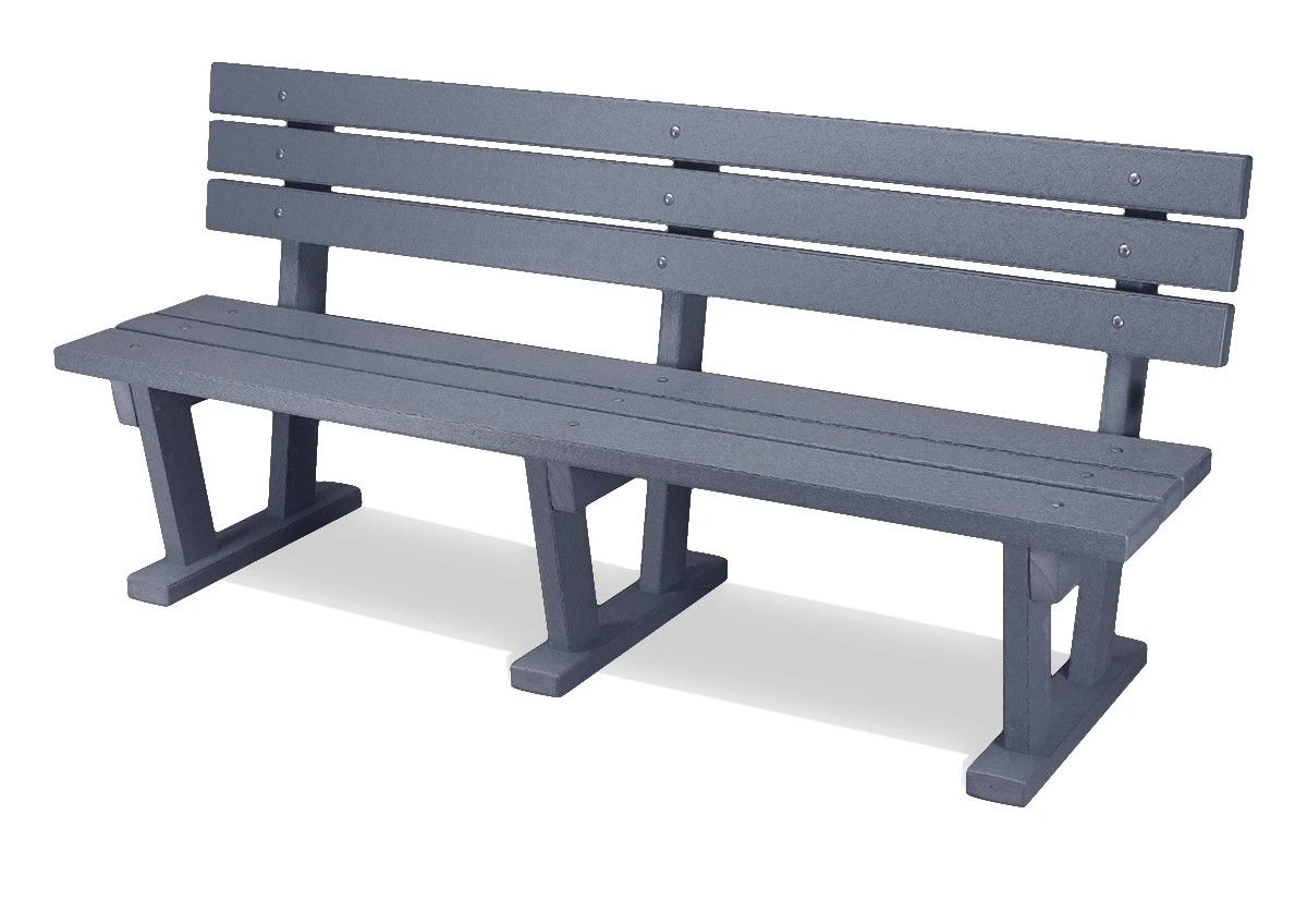 Plastic Bench With Backrest - Image 2