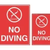 No Diving Sign